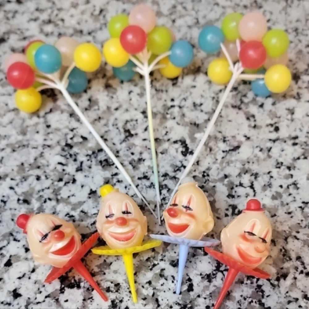 Vintage Clown Cake Toppers for Festive Celebrations